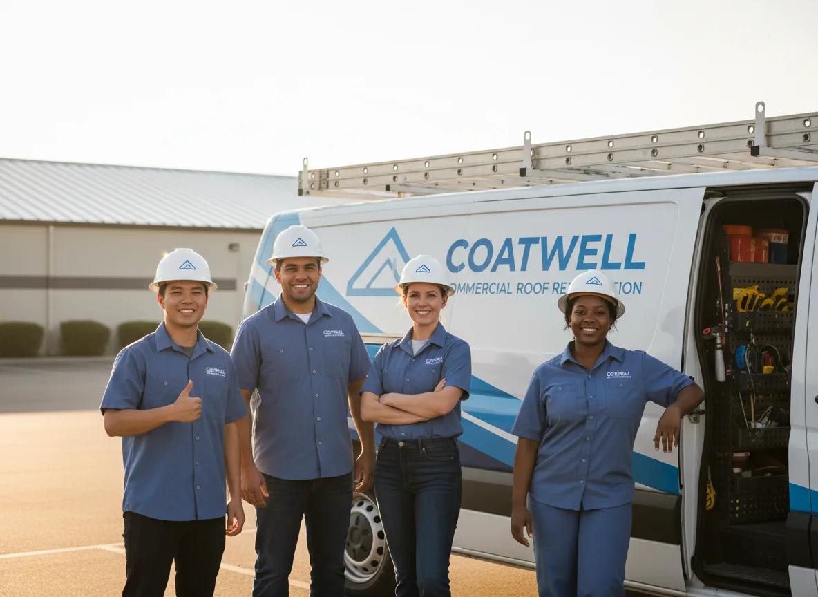 Commercial roof coating company in Cashion, OK