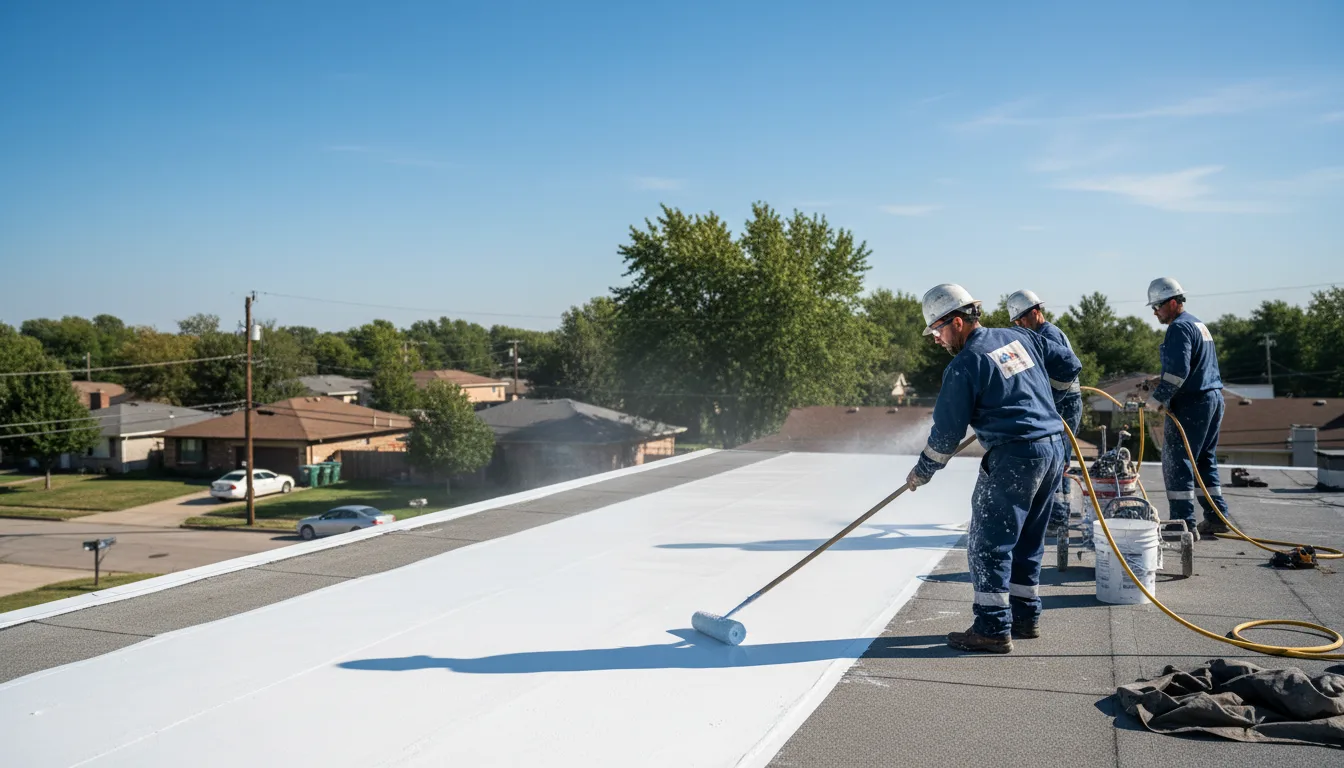 Commercial roof coating in Cashion, OK near me